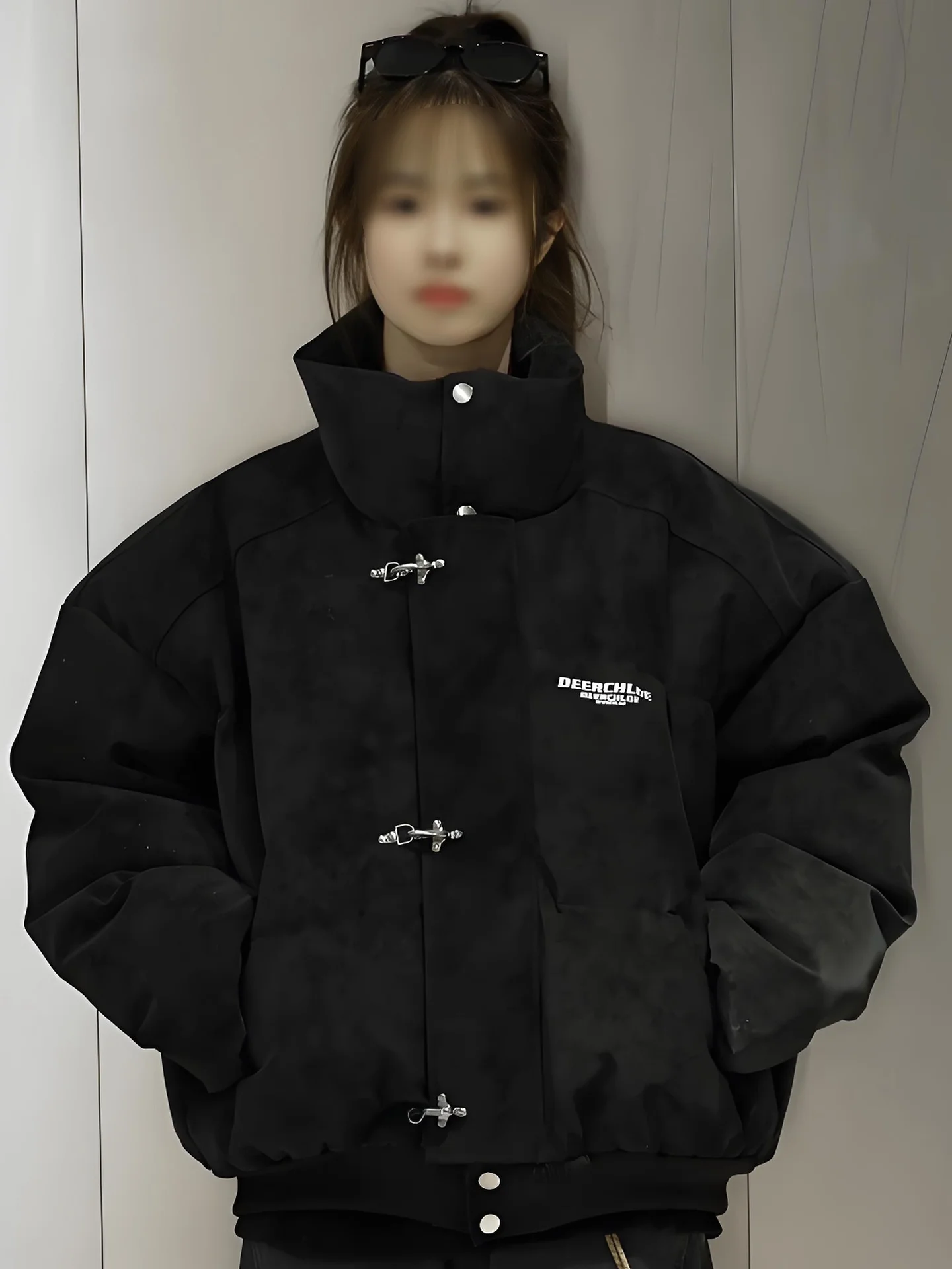 

Мужское зимнее пальто American Sle ort Bla Leather Jaet на пуху с хлопковой подкладкой и воротником-стойкой, теплое пальто на пуговицах в самолете...