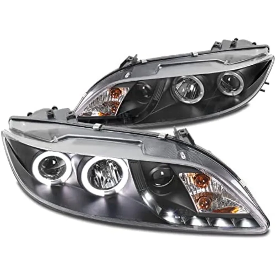 

Светодиодные фары для проектора Halo, черные, совместимые с Mazda 6 2003-2006 гг.