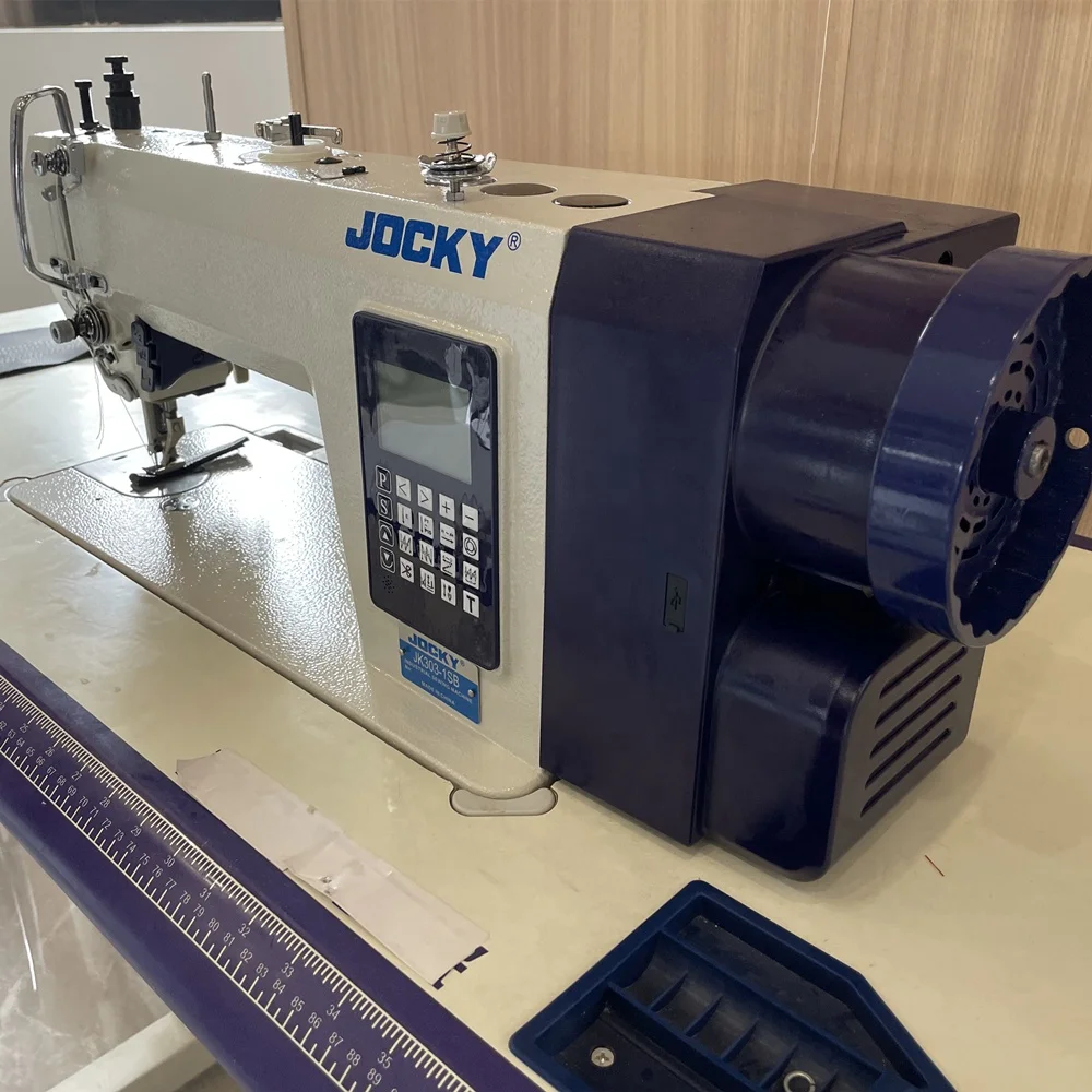JOCKY JK303-1SB Machine à coudre informatisée pied de marche industriel cuir robuste