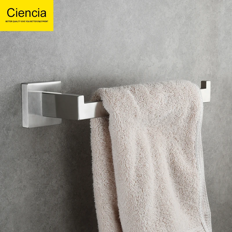 

Ciencia 304 Stainless Steel Towel Rack Wall-mounted Hand Towel Holder Drilling Kitchen Bathroom Accessory Single Lever