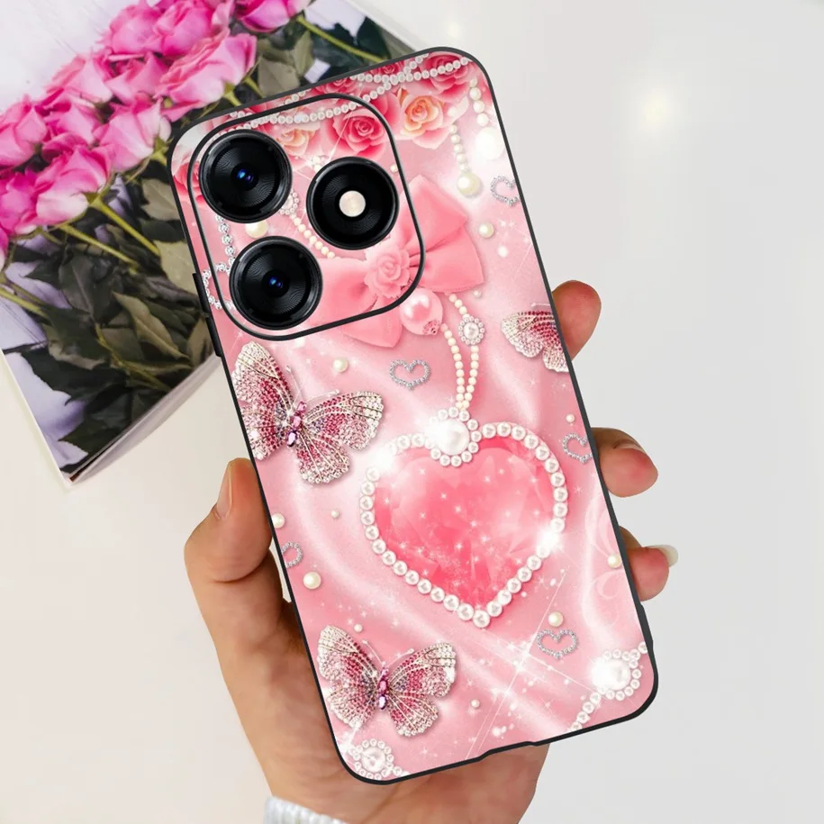For Tecno Spark 10 4G Case Spark 10C KI5k KI5m KI5q Bumper Popular Flower Cover Soft Silicone Phone Cases For Spark 10 Pro Funda