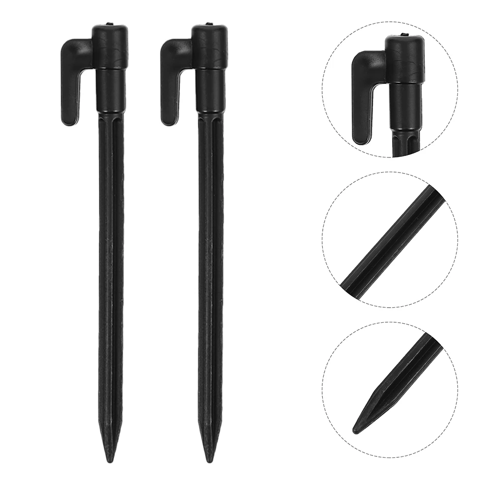 

10pcs Plastic Tent Stakes For Beach Camping Windproof Sand Ground Pegs Lawn Accessories Outdoor Durable Canopy Garden Stakes Rug