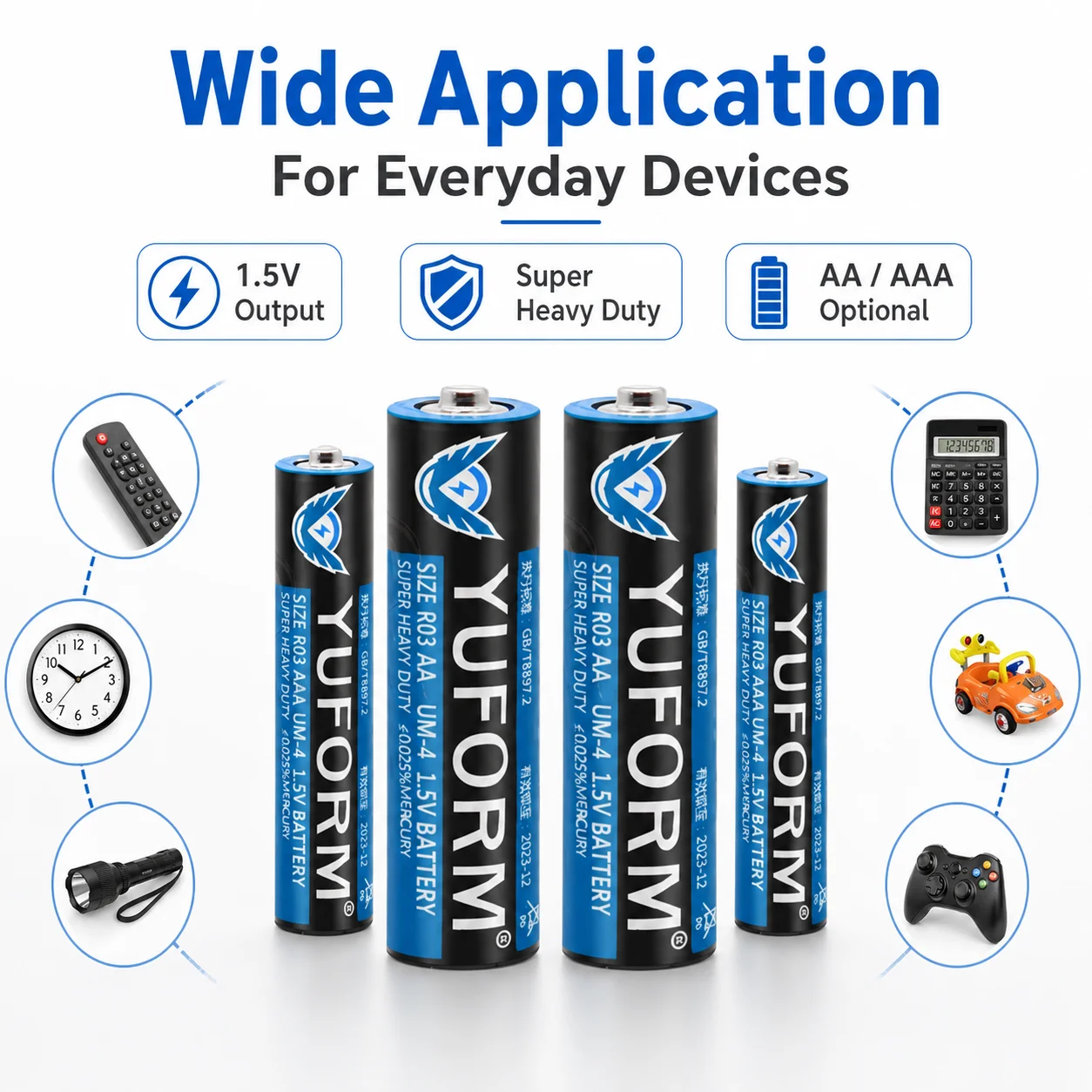 AAA 1.5V Alkaline Battery LR03 Dry Cell for Remote Control Mouse Toy LED Light Long Lasting Disposable Batteries 10-50PCS
