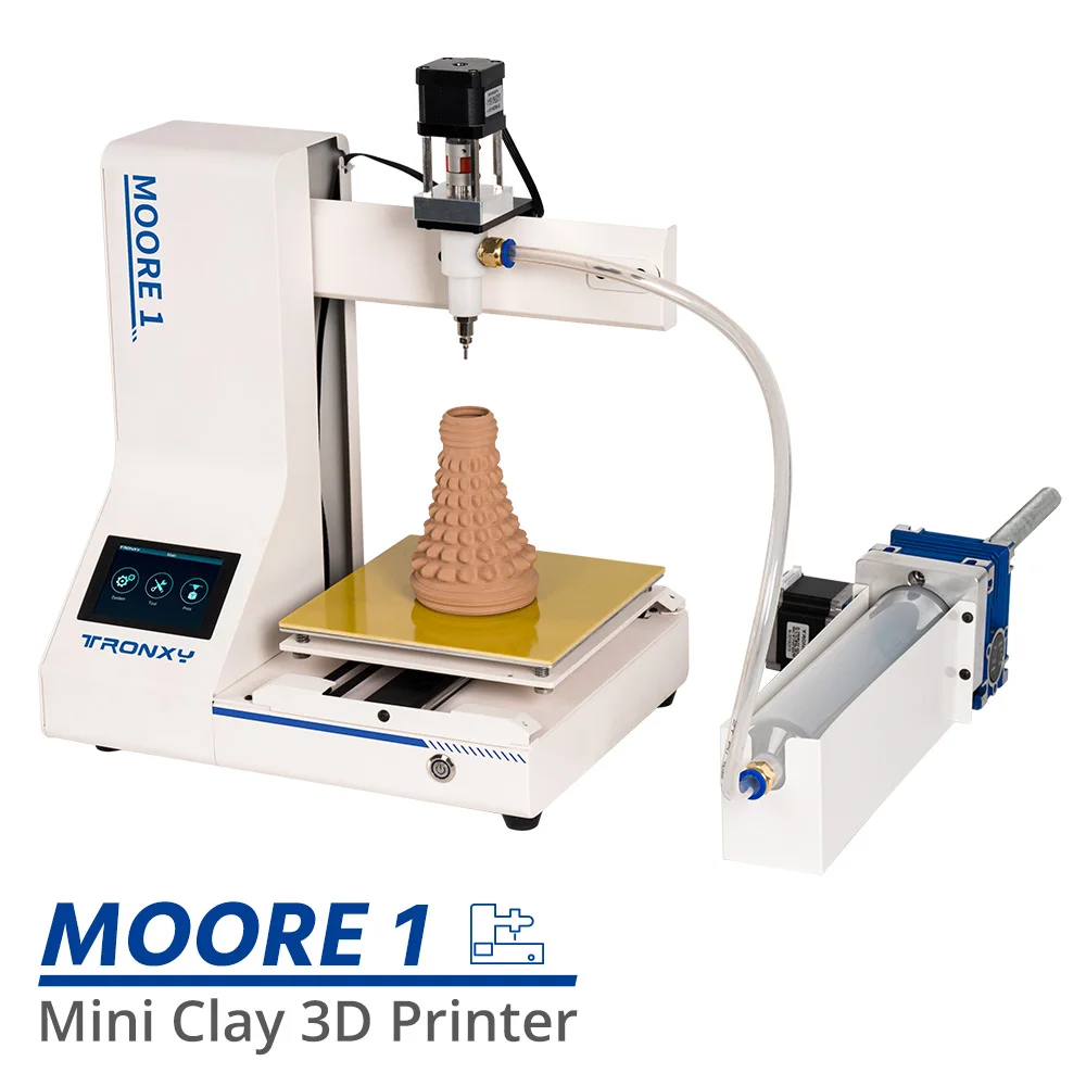 Tronxy Moore 1 3D Printer Extrusion Liquid Deposition Modeling Clay 3d Printing Ceramics Ceramic Pottery With Clay Mud Materia