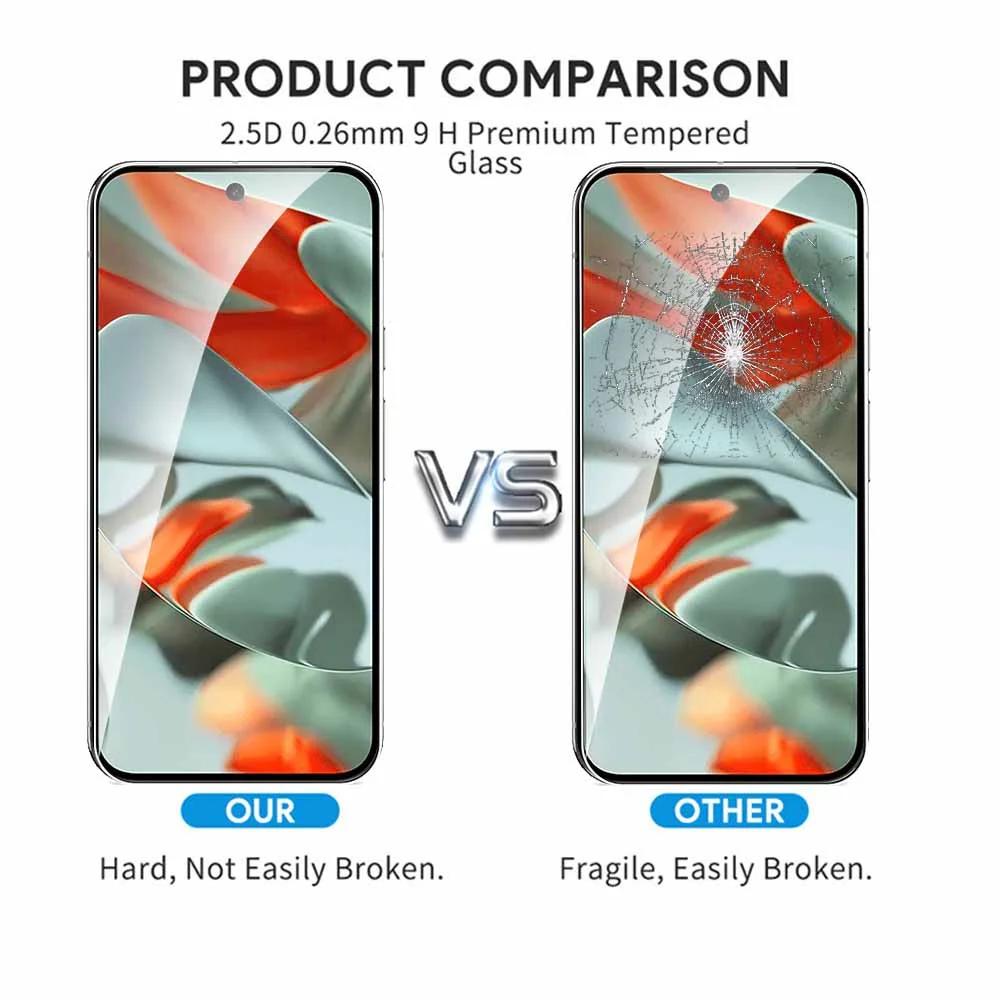 3in1 For Google Pixel 9 Pro XL Case Camera Protector Tempered Glass Pixel 9 Pro Pixel9 Pixel9Pro Silicone Protection Cover Funda