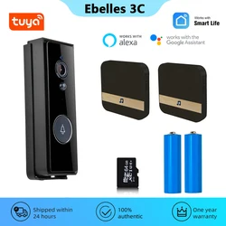 Tuya Smart Home Video Campainha, 1080P HD Sem Fio WiFi Bell, Chamada Telefônica, Áudio Intercom para Alexa, Câmera do Google