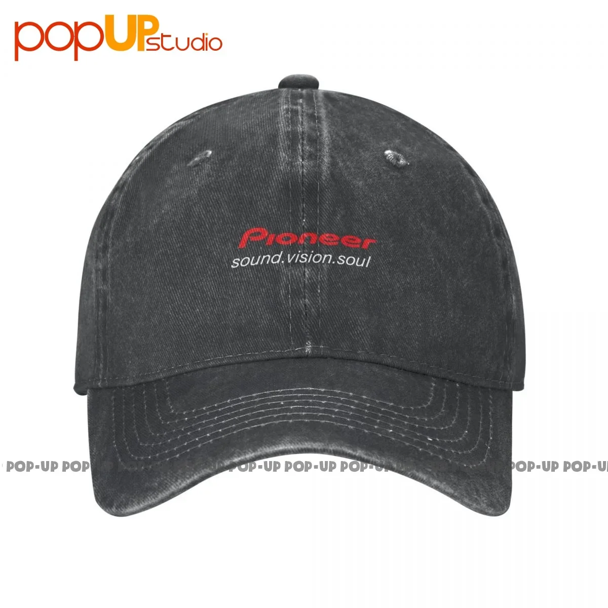 Pioneer Pro Dj Music System Logo Washed Denim Baseball Cap Trucker Hats Sports Best Quality