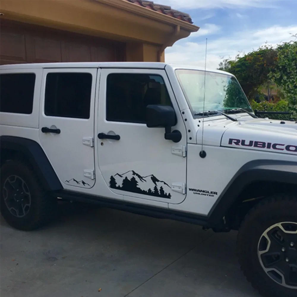 2 قطعة باب السيارة الجانب ملصقات ل جيب رينيجيد باتريوت رانجلر JK JL تريل هوك روبيكون البوصلة شارات الفينيل اكسسوارات الديكور