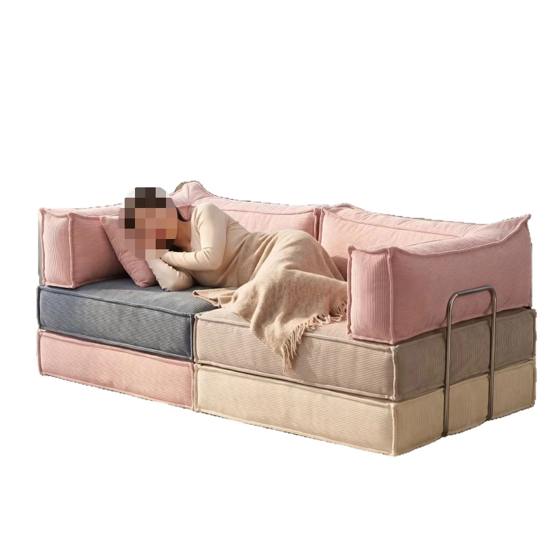 Compressed sofa building block module floor sofa, multi-functional foldable sofa bed, free splicing