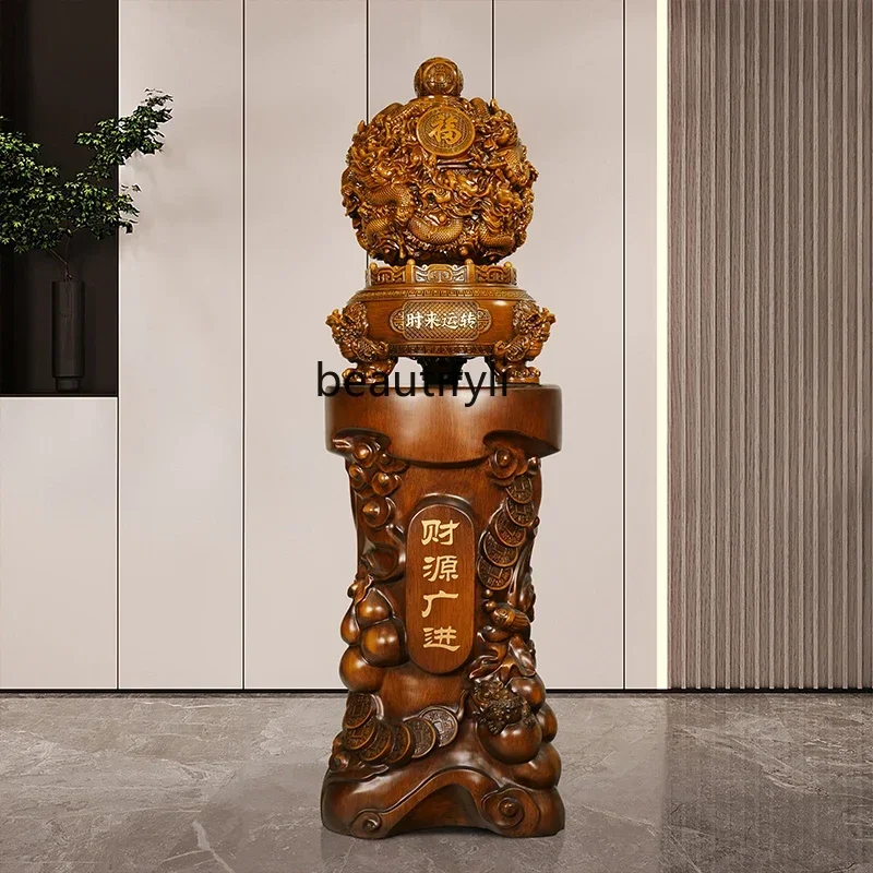 NQ Jiuzhuan Qiankun Ding ornament attracts wealth and transshipment, opening housewarming gift, floor decoration in the office h