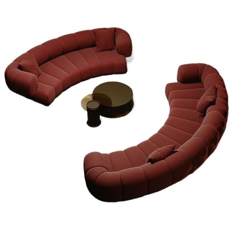 

Semicircular arc, special-shaped sofa, sitting area reception