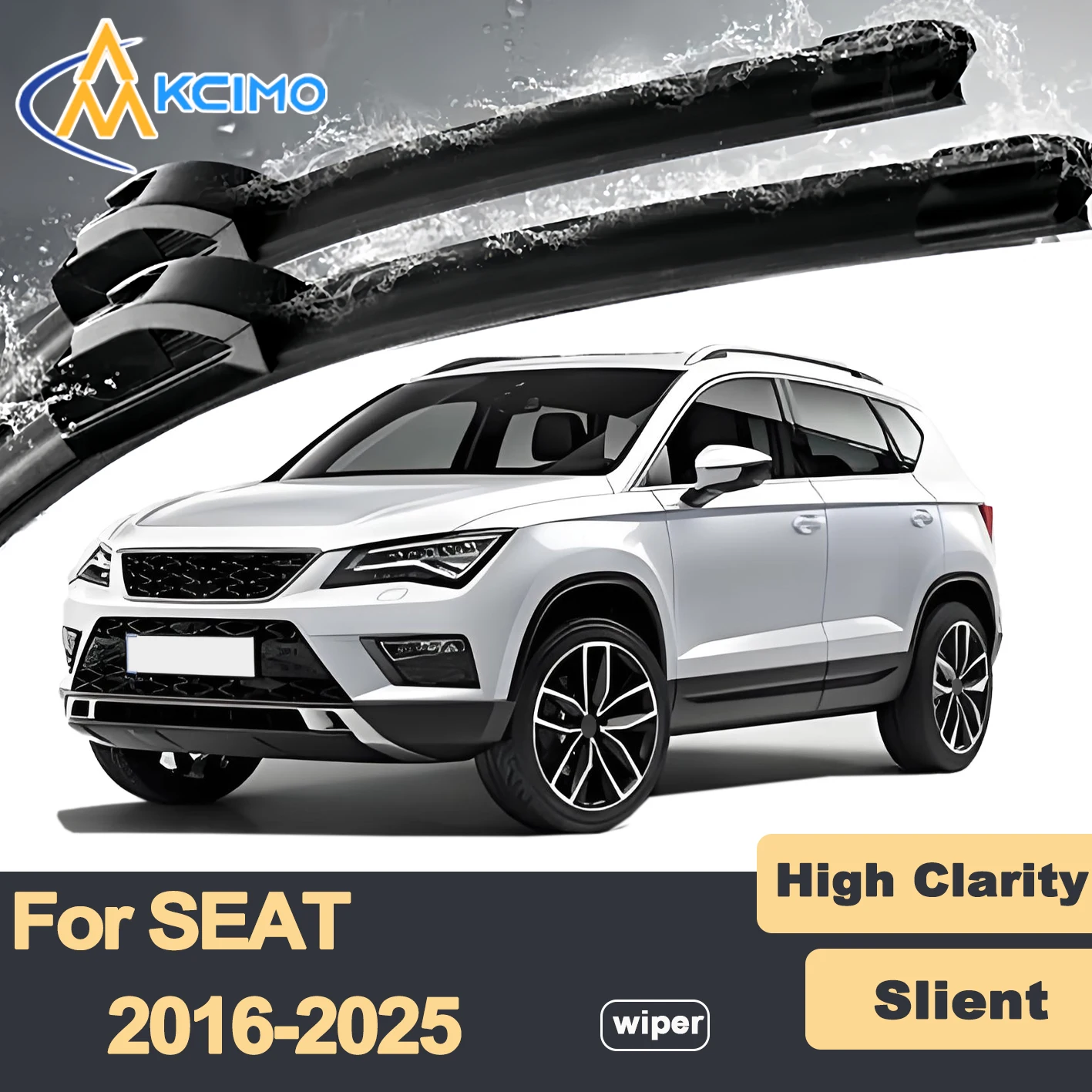 

Premium Rubber Durable Silent Windshield Wiper Blades 2pcs for SEAT Ateca KH7 2016-2025 Cupra Ateca Front Wiper Blades Set