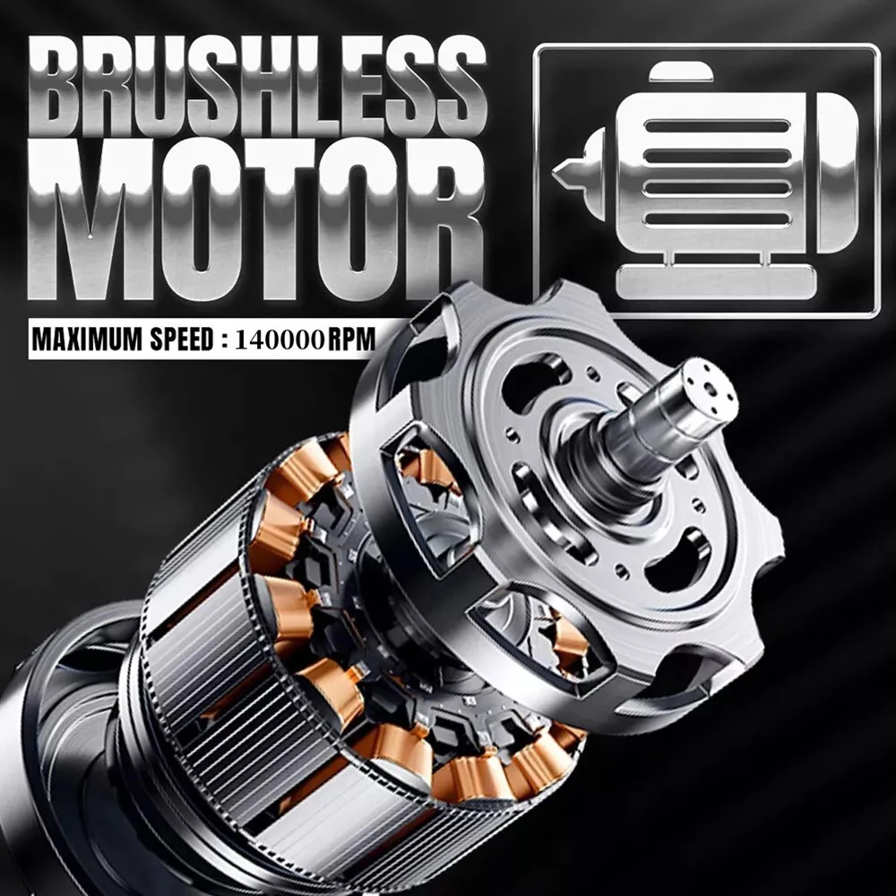 X40 potente ventilatore 40mm motore Brushless Turbo violento spinta della ventola 600g motore Brushless di grandi dimensioni, asciugatura dell'auto, spazzamento delle foglie a