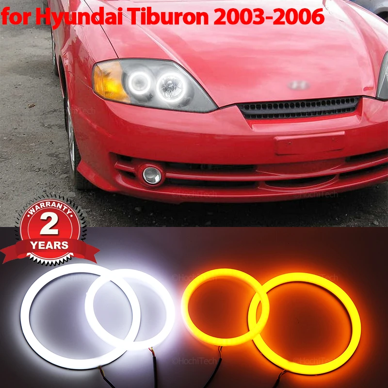 Cotton LED Angel Eyes Kit  Ring Headlight Lamps For Hyundai Tiburon 2003-2006 Ultra Bright Refit Day Light turn signal light