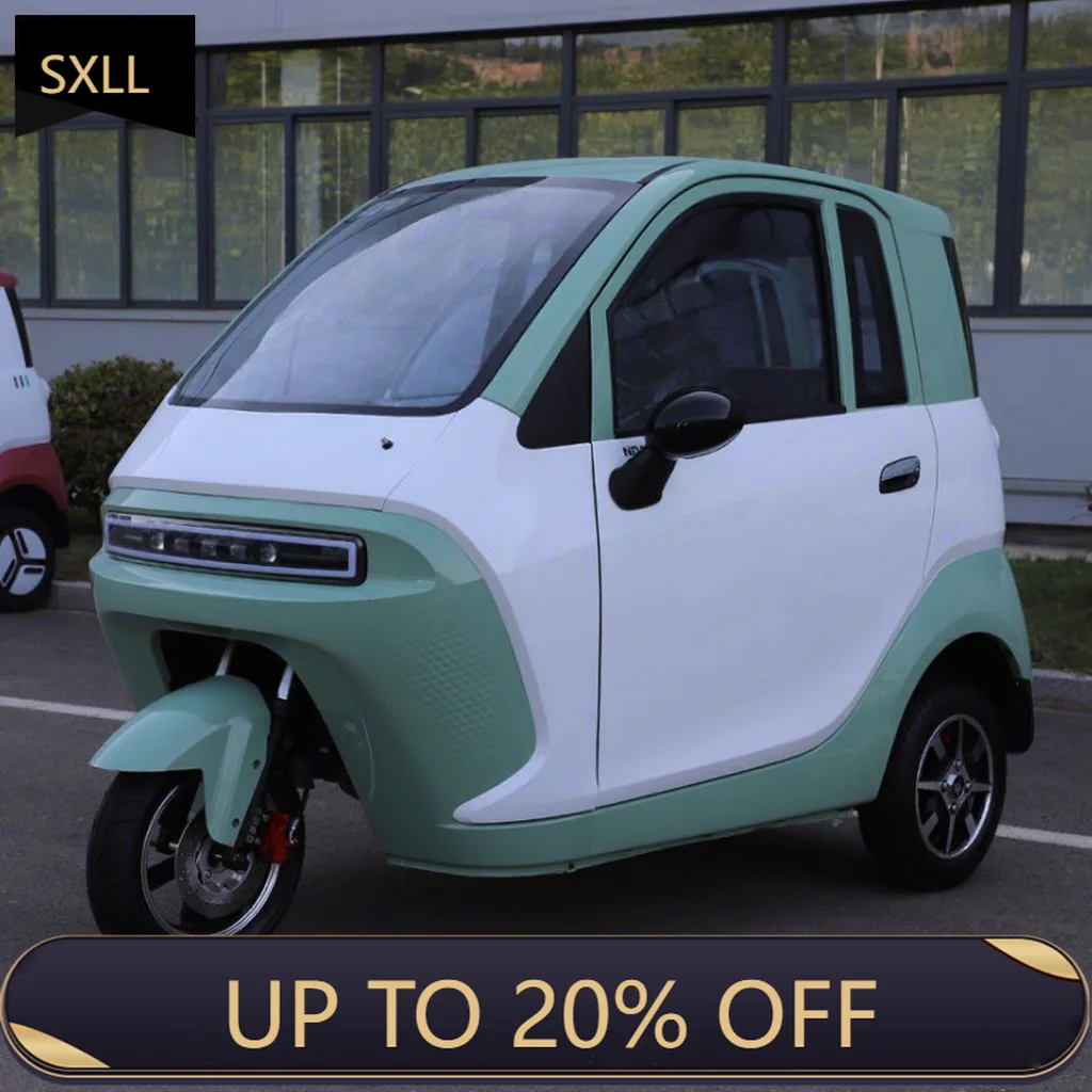 SXLL EEC certified low-speed electric passenger tricycle fully enclosed closed body spacious three-seat A801 electric tricycle
