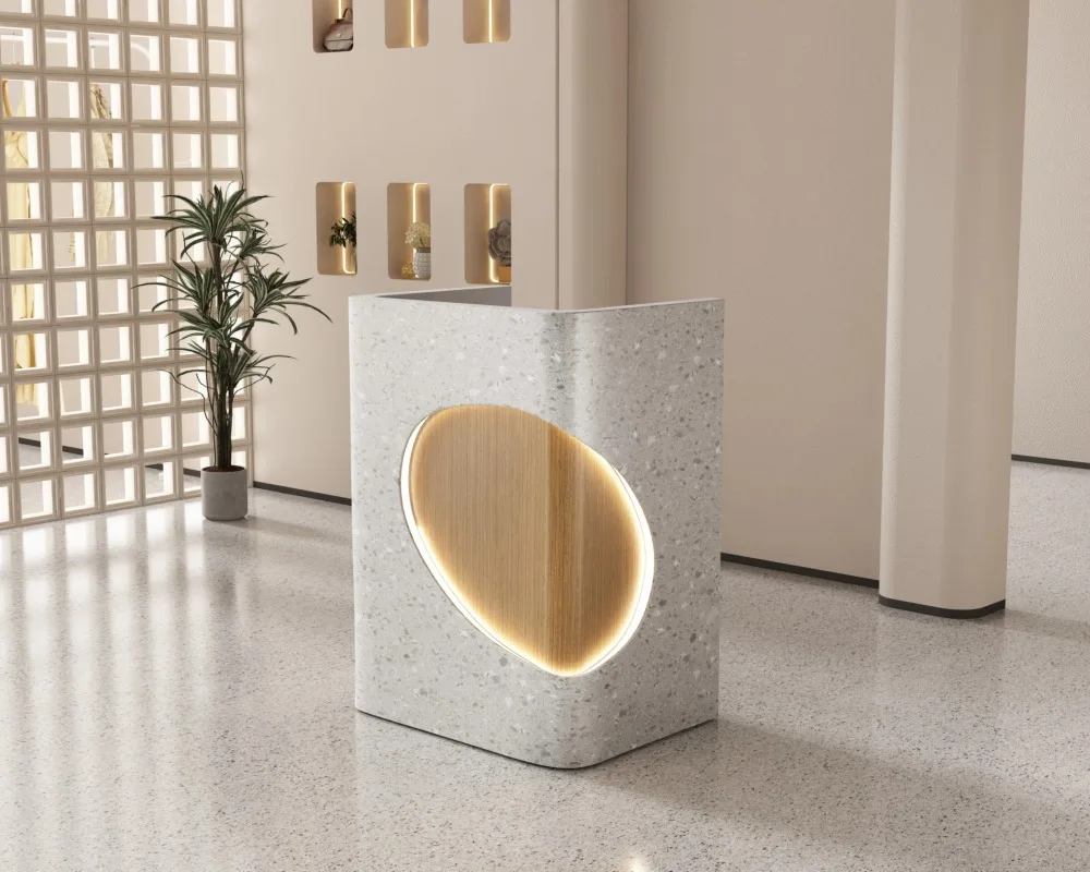 

*Custom Modern Minimalist Lacquered Reception Desk Hotels 4S Shops Restaurants Creative Bar-High-End Small Consultation Desk