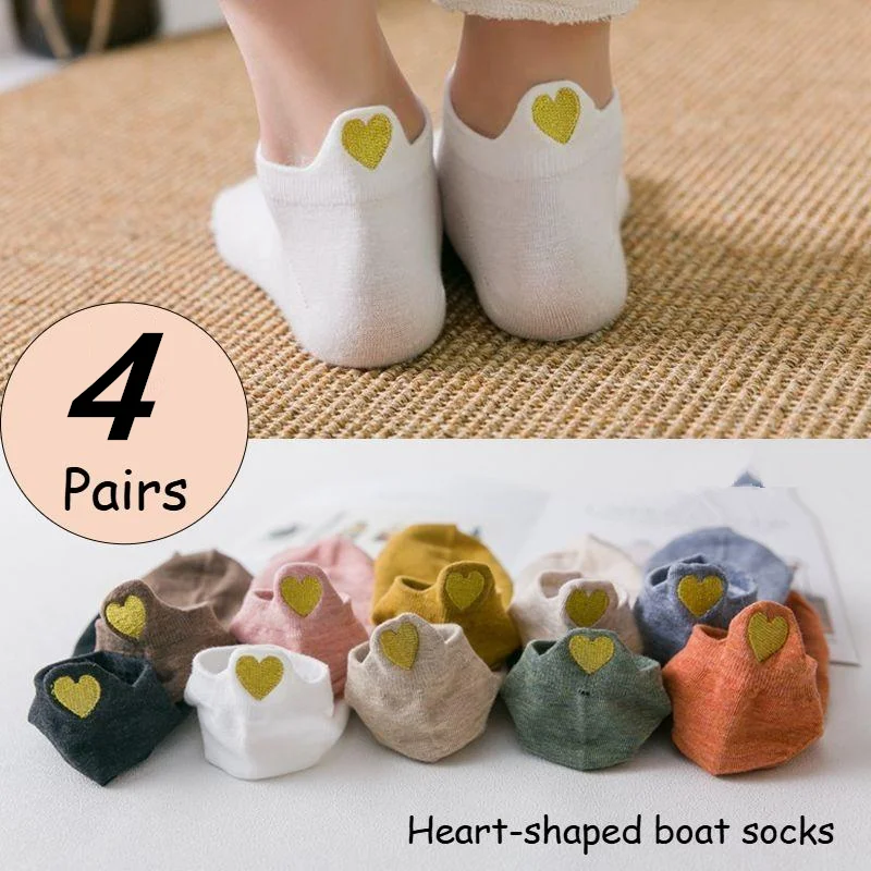 4 Pairs Fashion Women Ankle Socks Spring 2023