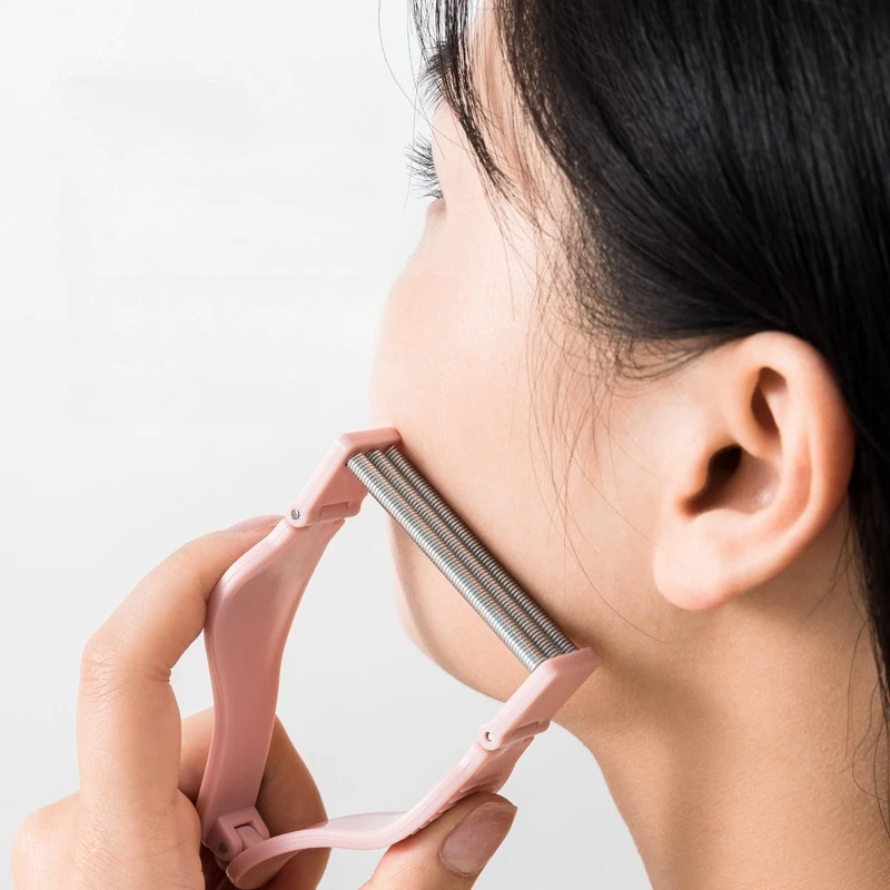 Facial Hair Remover Safe Handheld Spring Roller Hairs Mustache Skin Care Massage Beauty Hair Removal Tool