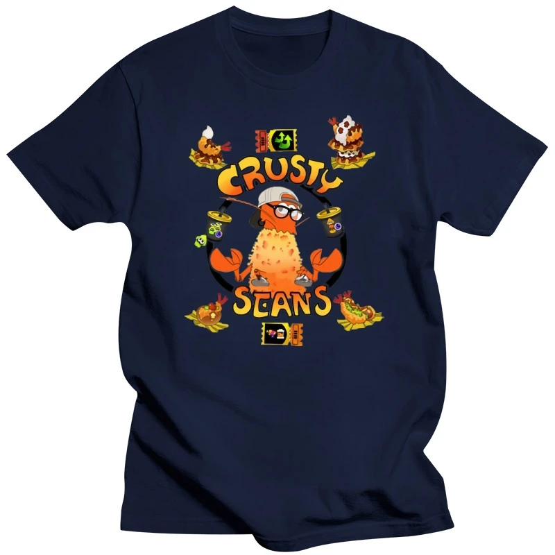 splatoon Crusty seans Video Game Men Unisex Gaming T Shirts Tees Casual Fashion inkling food splatoon2 geek nerd salmon T-Shirts