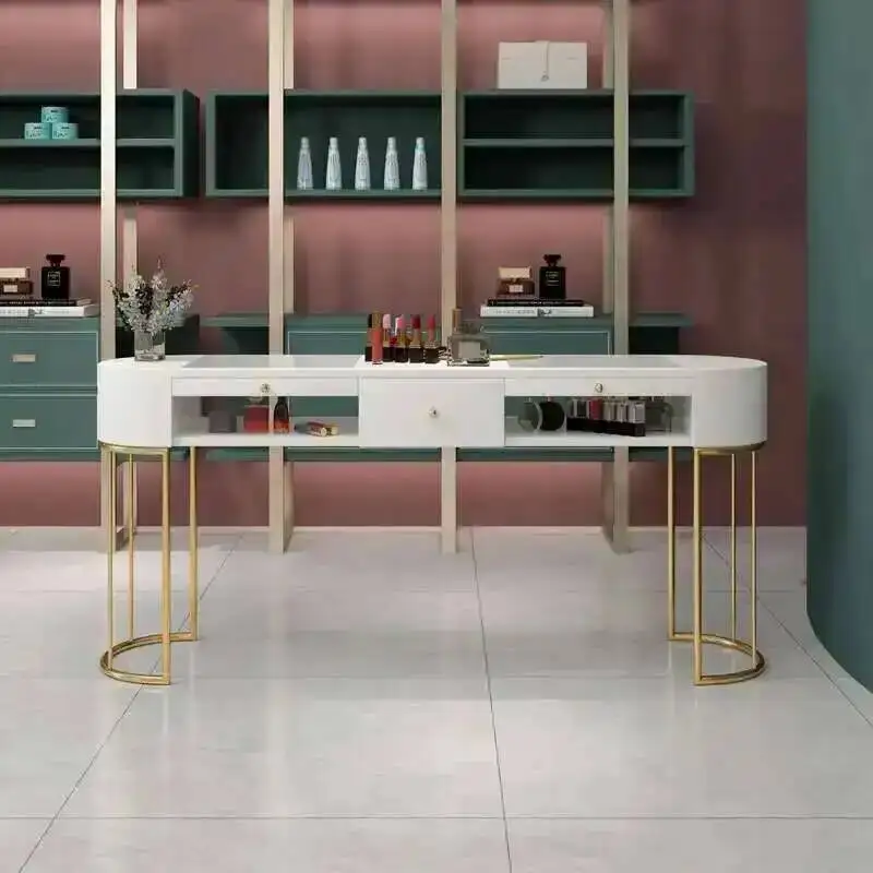 

Nordic Table Nail Shop Nail Single and Double Manicure Tables Modern Minimalist Designer Professional Manicure Table Chair Set