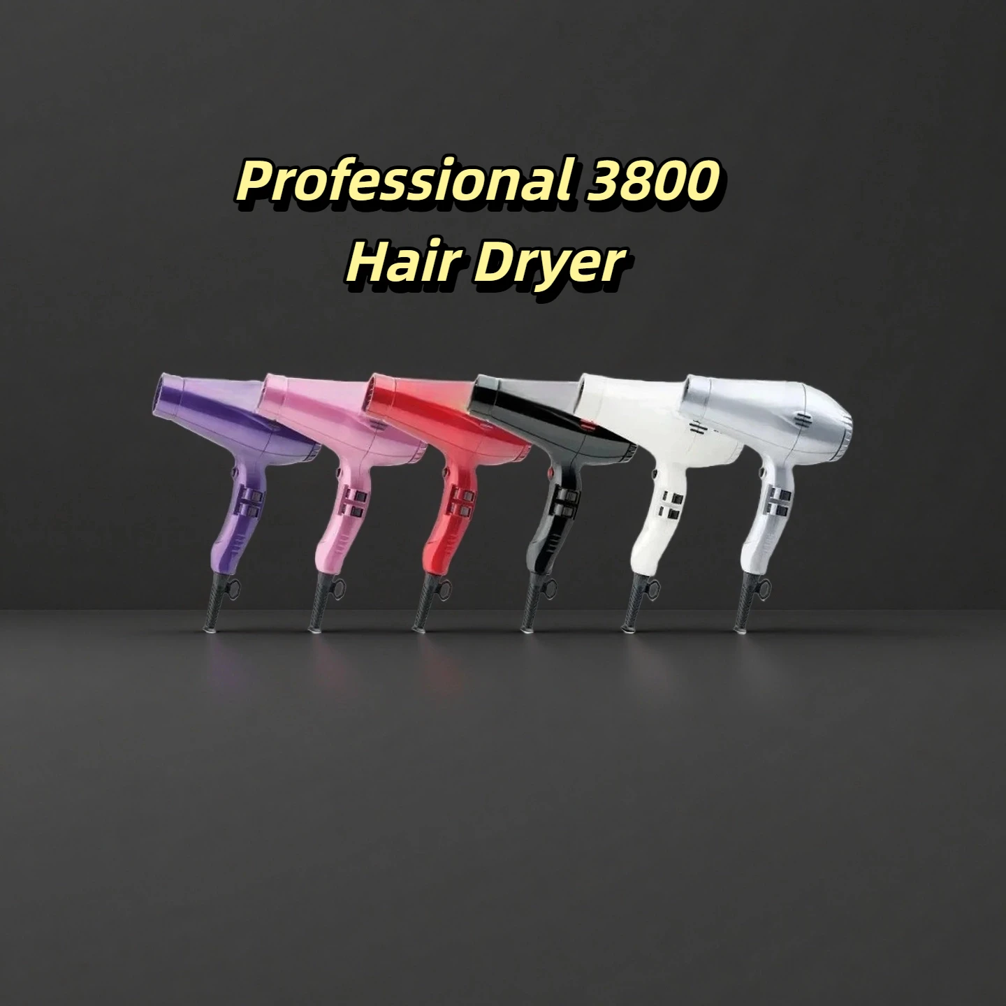 3800 Professional 1600W Negative Ion Hair Dryer Ceramic Hot and Cold Wind Blow Dryer Powerful Wind Hair Styling Tools 3800