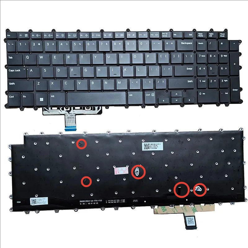 Imagem -02 - Xin-kr-us Layout Teclado de Laptop Retroiluminado Apto para lg 17z90q 17zd90q 17z90q-g 17z90q-k 17z90q-r 17z90q-rakas8u1 17z90q-ga5wk