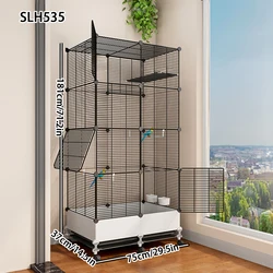 Large Splash-Proof Birdcage for Parrots, Cockatiels, Mynas, Large Thrushes, Budgerigars, and Finches - Luxurious Ornamental Villa