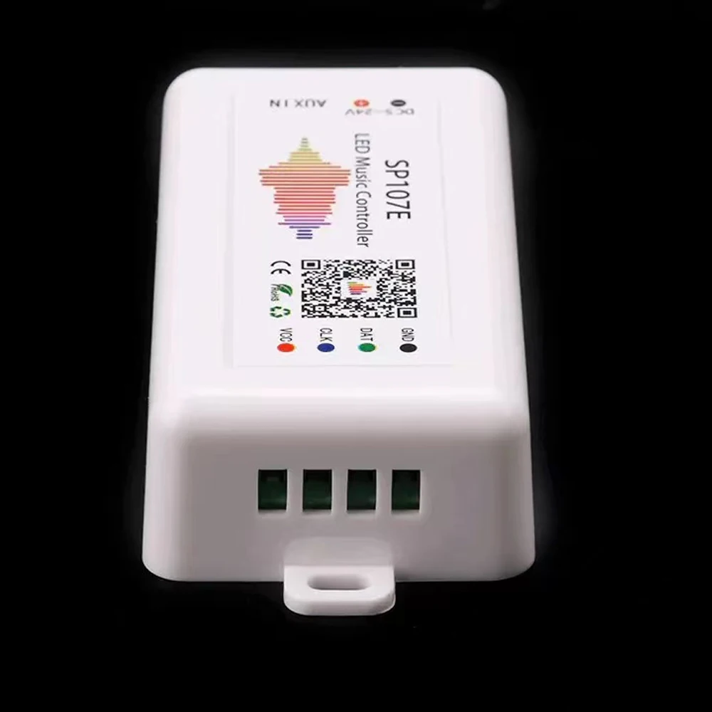 SP107E DC5-24V LED Music Controller With Wireless Bluetooth-compatible SPI Full Color Music Control By Phone APP For WS2812B