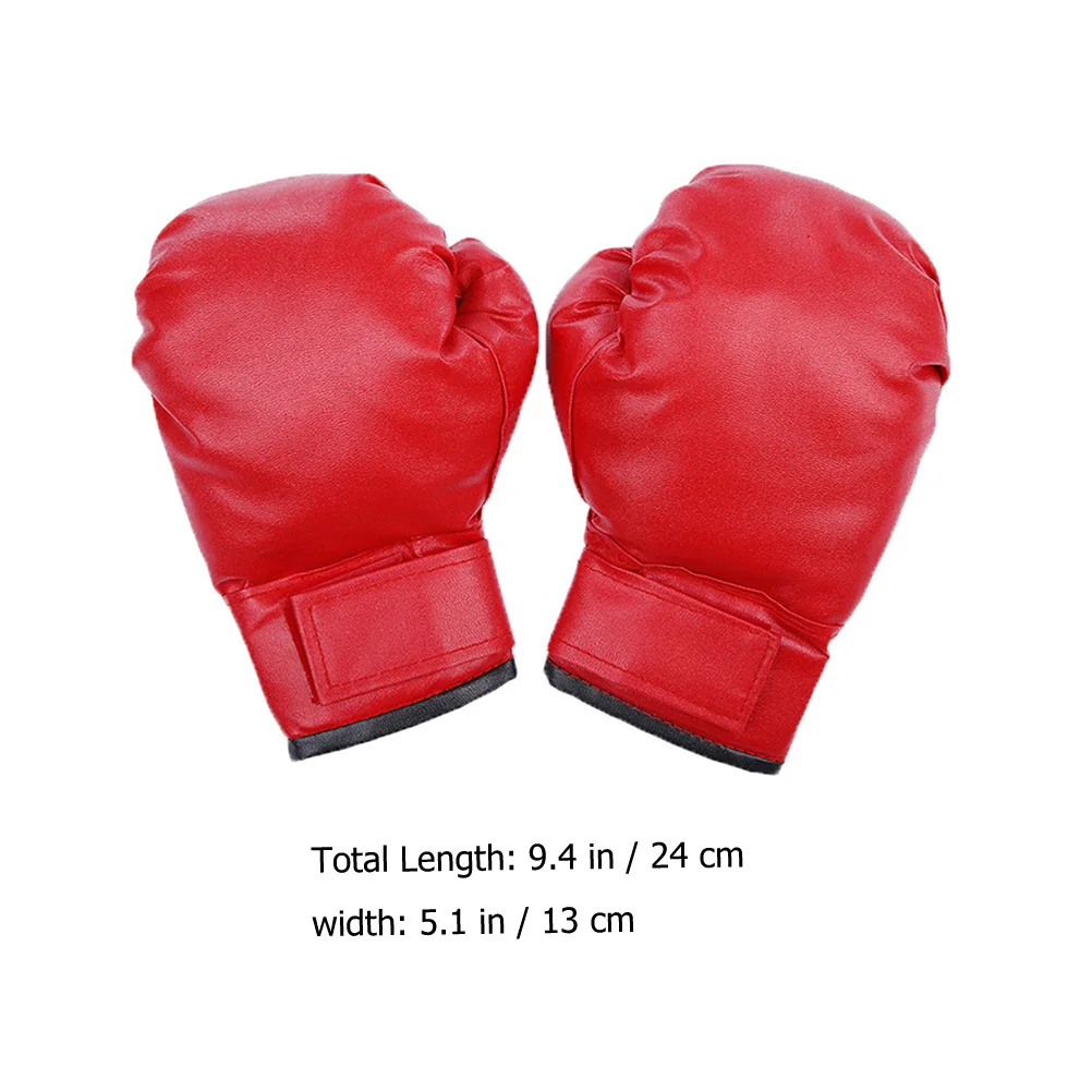 1Pair Professional Boxing Gloves Premium PU Material Wide Wrist Wrap Breathable Lining for Heavy Bag Training Sparring