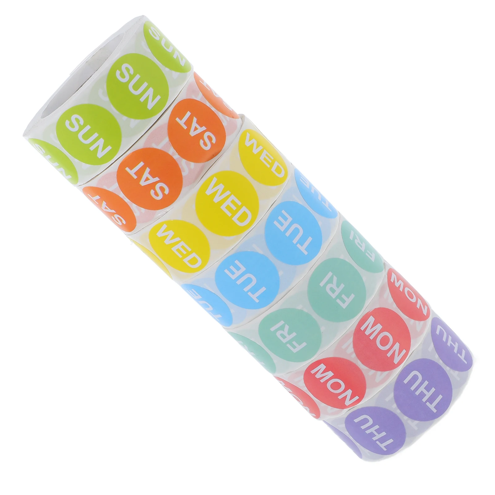 

7 Rolls Date Mark Stickers Monday to Adhesive Dots for Calendars Notebooks Folders Week of Week