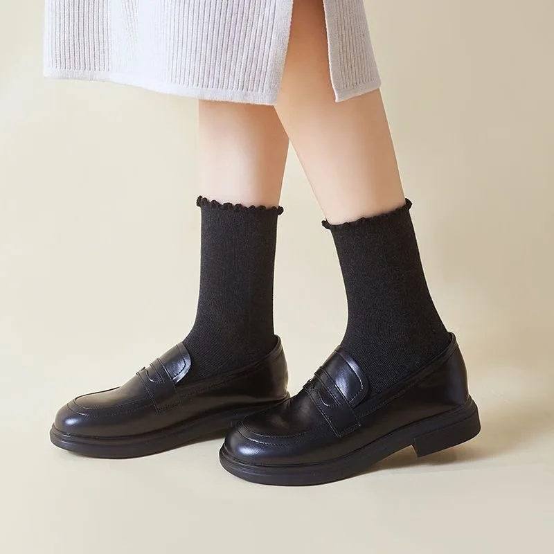 1/5 Pairs Cotton Women Five Finger Socks Edge Curl Fashions Colorful Loose Harajuku Short Socks With Toes Japan Split Toe Socks view 6