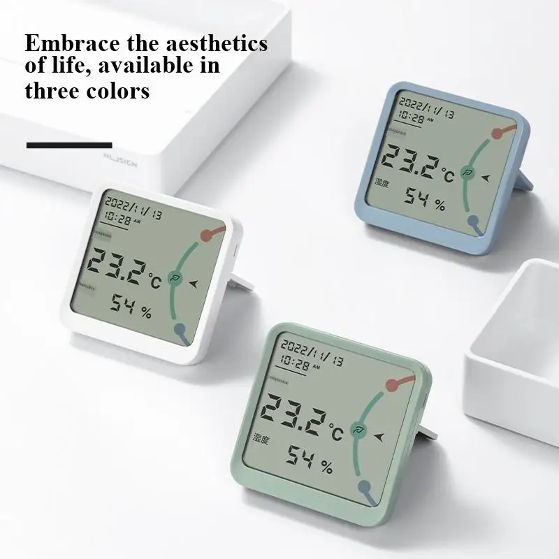Deli Nusign NS873 Electronic Thermo-Hygrometer 3-Color Temperature And Humidity Meter for Home Monitoring