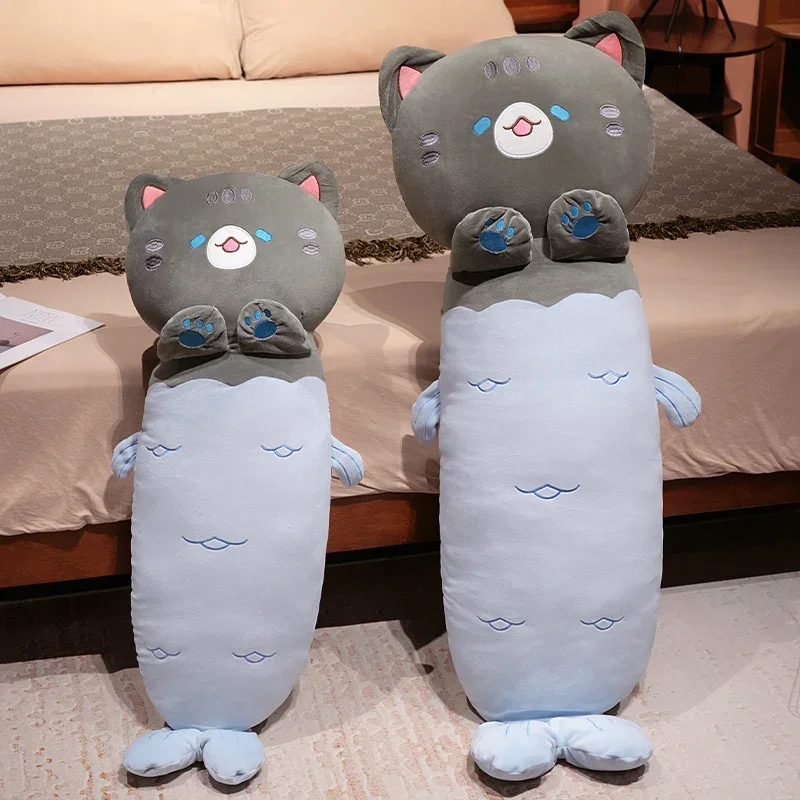 

Creative Mermaid Animal Plush Toys Cozy Fluffy Piggy Cat Rabbit Throw Pillow Soft Big Size Long Bar Pillow Lovely Home Decor