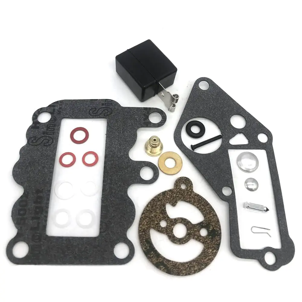 1 Set Carburetor Repair Kit w/ Float For Johnson Evinrude 9.5HP 1964-1973 382048