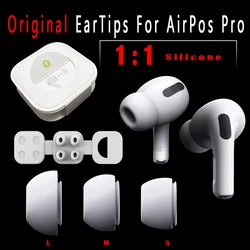 Original Silicone Earphone Ear Cushion For Airpods Pro Ear Tips Replacement Earbud Tips Earplug Cover Small Medium Large