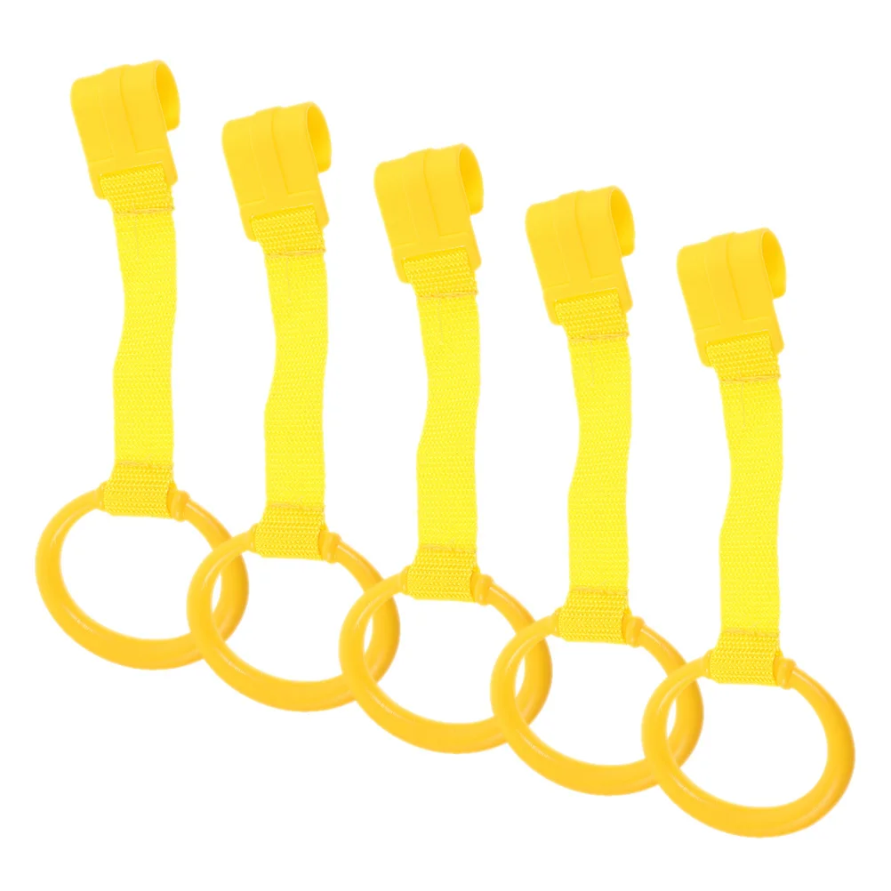 5 قطع من حلقات سحب سرير الأطفال من البلاستيك المتين لسرير الرضع، حلقة تعليق للمشي والتدريب للأطفال الصغار، حلقة سحب للأطفال