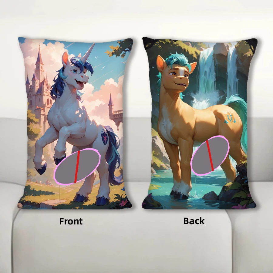 

Dakimakura Anime Little Unicorn Horse Sofa Cushion Body Pillow Cover Double Side Print Bedding Throw Pillow Case