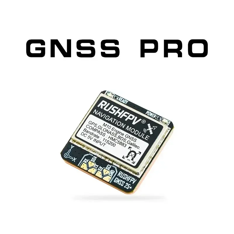 RUSHFPV GNSS PRO M10 Dual Protocol GPS Module Built-in Ceramic Antenna HMC5883 Compass 5V Input 25X25mm for RC FPV Long Range