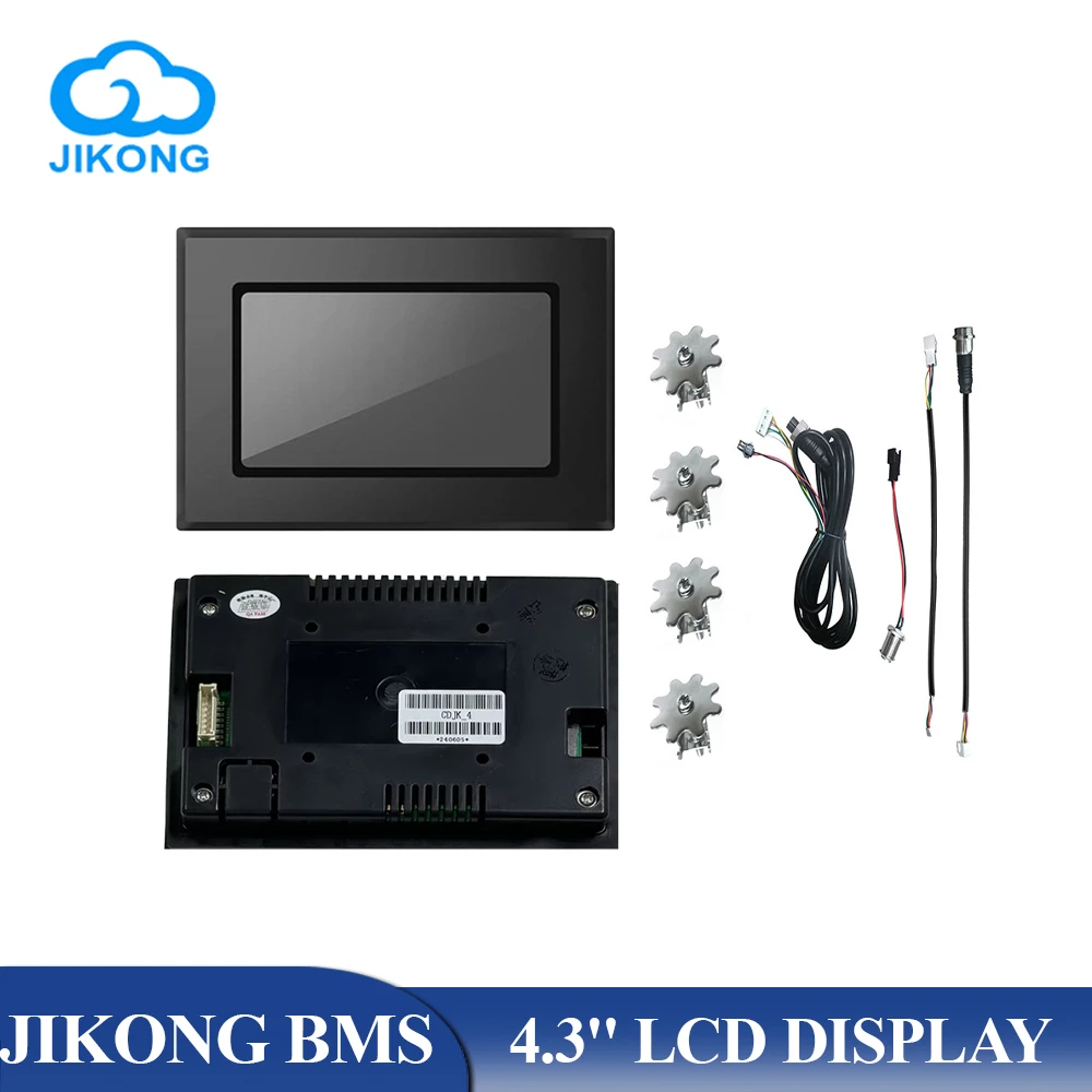 JIKONG BMS 4.3 LCD Display with 4 Fixed Screws Accessories Smart Accessory Intelligent Battery Level Indicator Monitor Screen