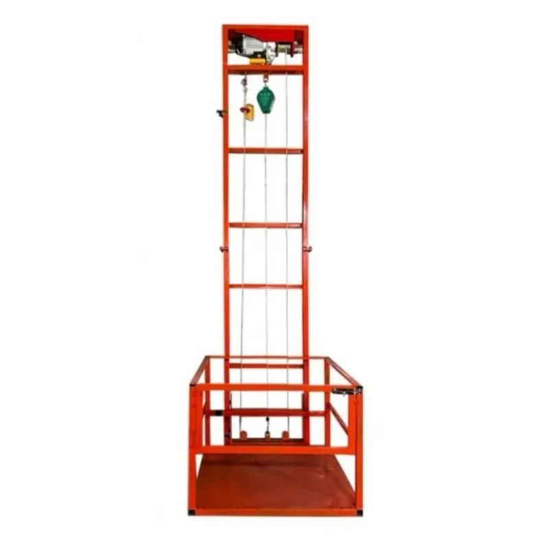 Electric Lifting Platform Fully Automatic Hydraulic Small Cargo Elevator Raise 2-8m Warehouse Factory Track Moveable