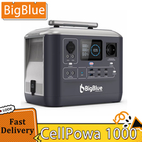 BigBlue CellPowa 1000 Portable Power Station, 1075Wh 1000W Solar Generator, LiFePO4 3500+ Cycle, 0-80% in 1.5Hrs, 4*AC, 2*DC