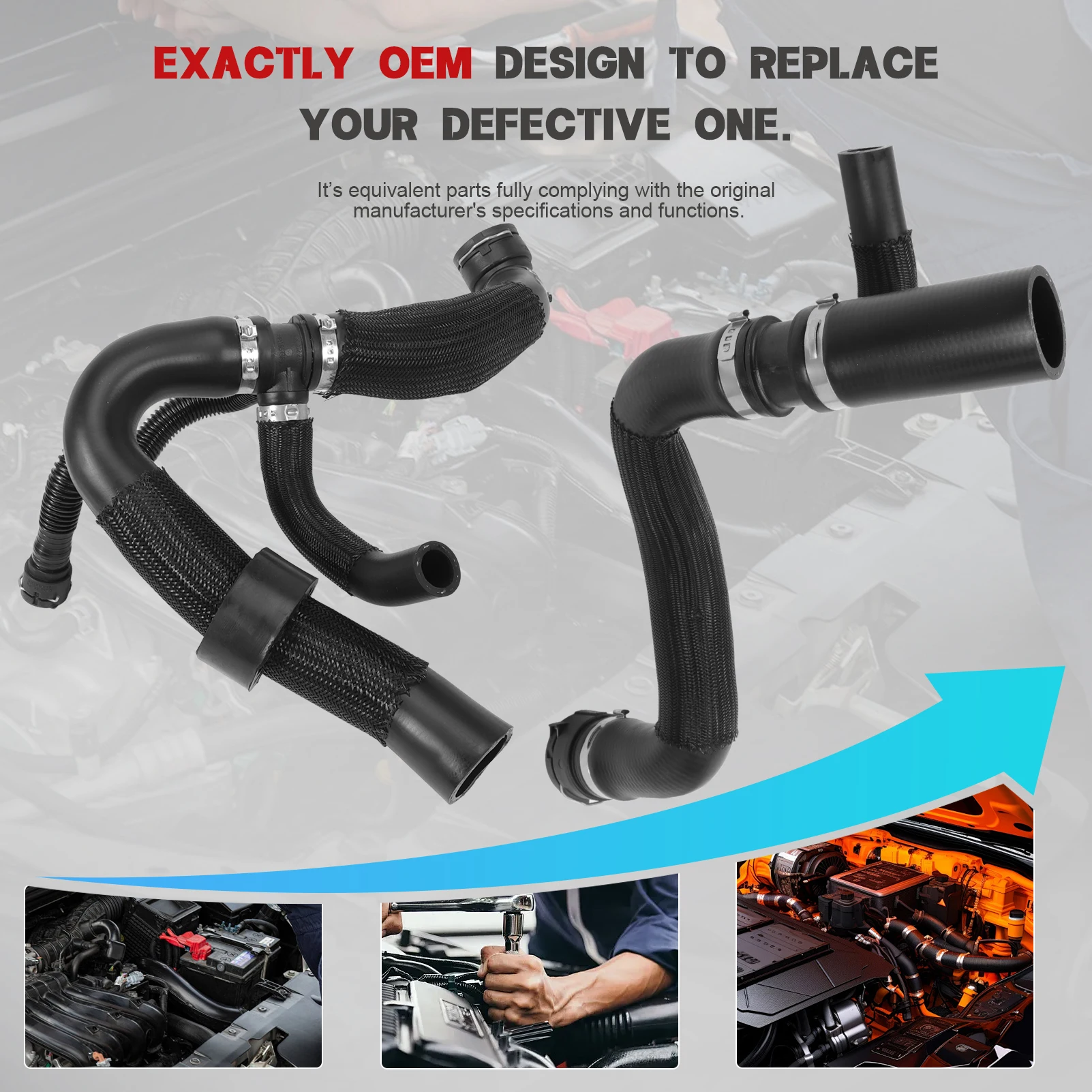 

Верхний и нижний шланг охлаждающей жидкости радиатора двигателя для Renegade 2015-2021 1,3 л 2,4 л 68440687AA 68246569AA 68246567AA