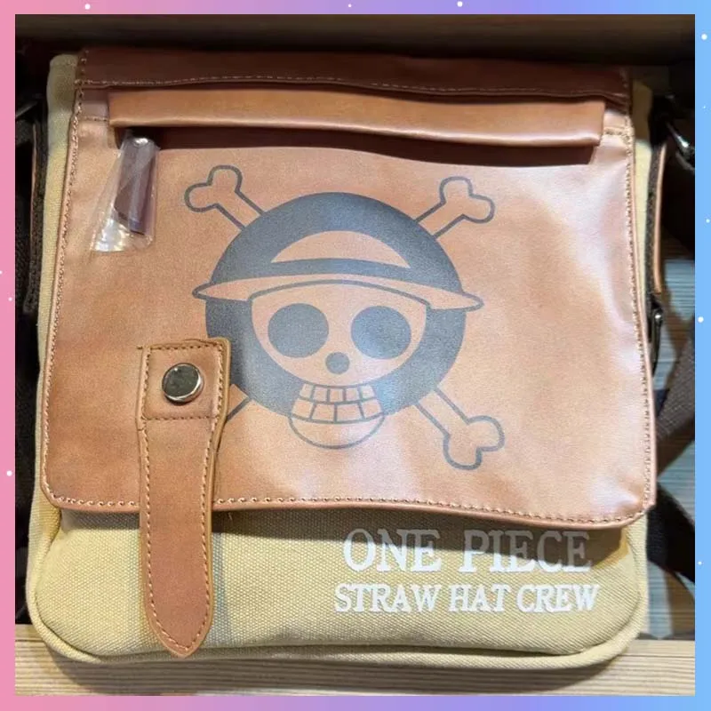 

One Piece Skeleton Crossbody Bag Anime Cartoon Printed Casual Versatile Trendy Canvas Shoulder Bag Youth Women Men Bag Gift