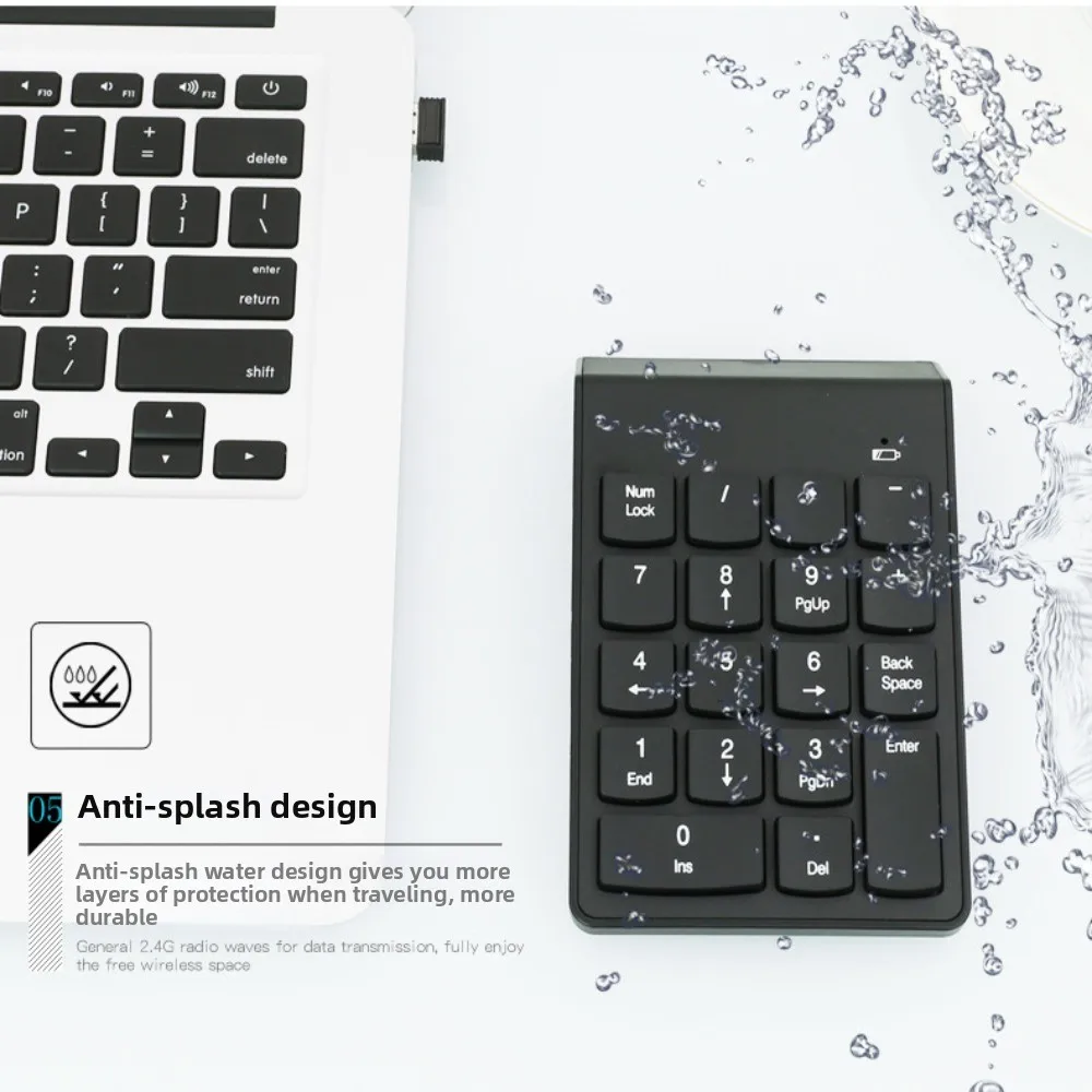 

2.4G Wireless Wireless Keyboard Slim Design Calculator Mini Digital Keypad Bluetooth Ergonomic Wireless Numeric Keypad