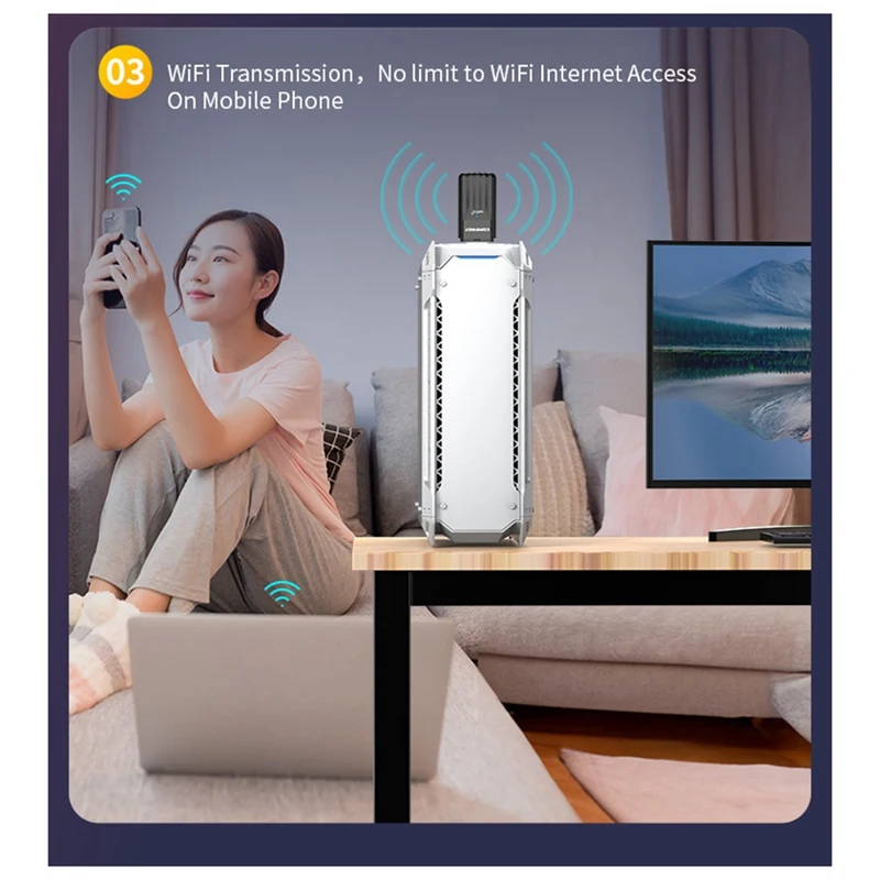 CF-943AX 와이파이 및 블루투스 카드, 무료 드라이브, BT5.3 USB 네트워크 카드, 와이파이 6 어댑터, 2.4G 및 5.8Ghz, 900Mbps