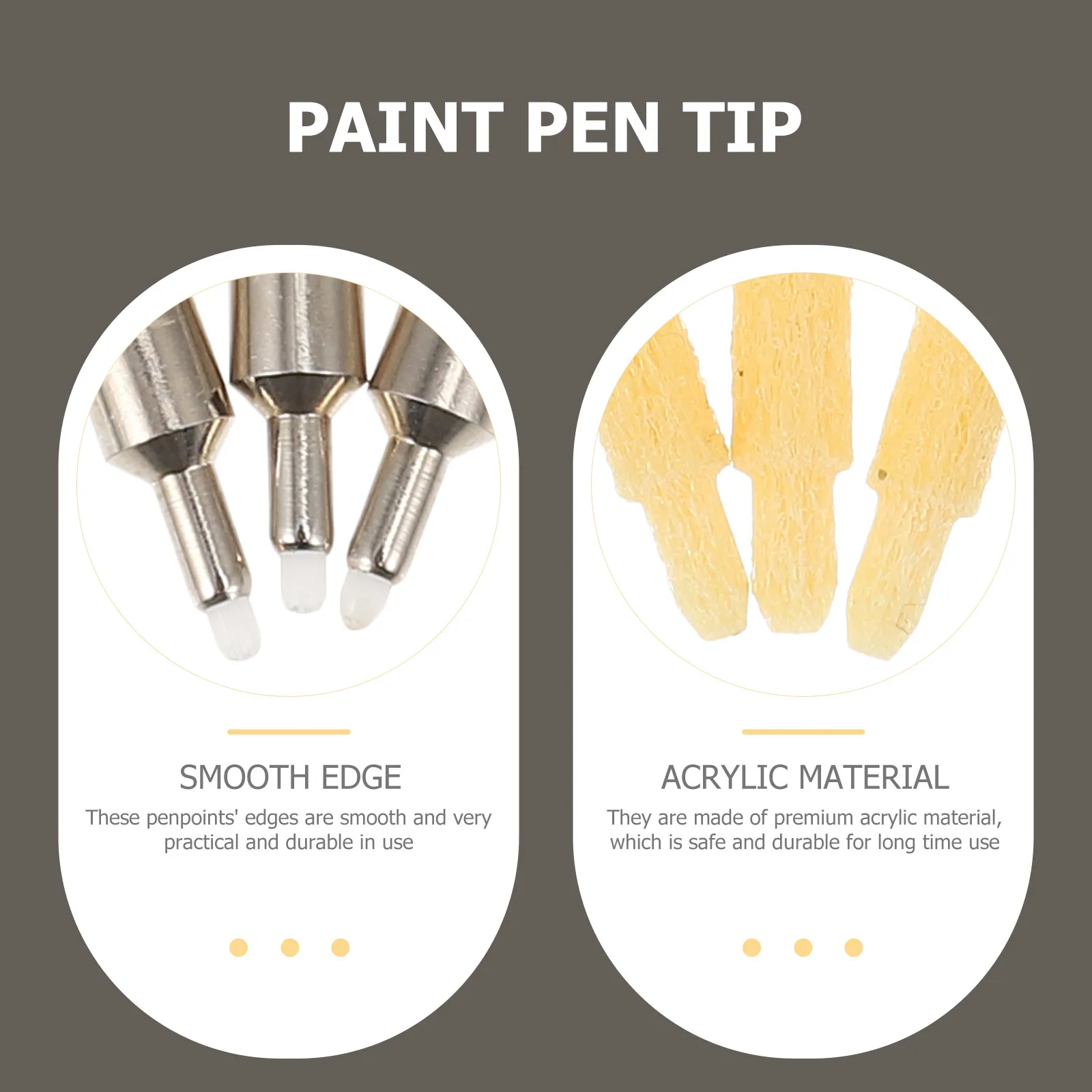 

3Pcs Paint Pen Replacement Tips High Quality Acrylic Nibs for Smooth Writing Perfect for Art DIY Journaling on The Go