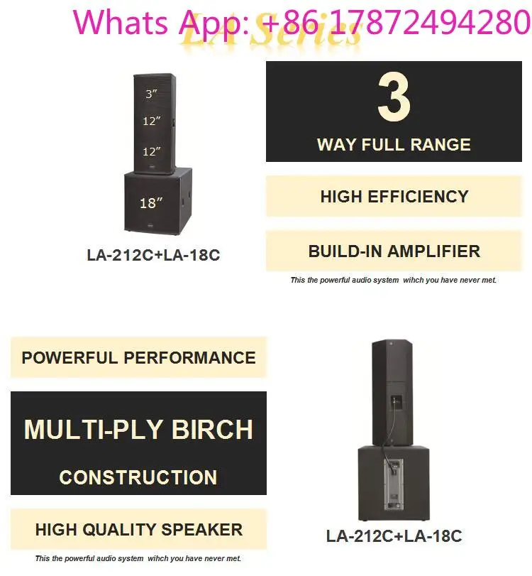Outdoor Powered Professional Audio Class D Active Pa Speaker System With 5000 Watts DSP Digital Amplifier Module