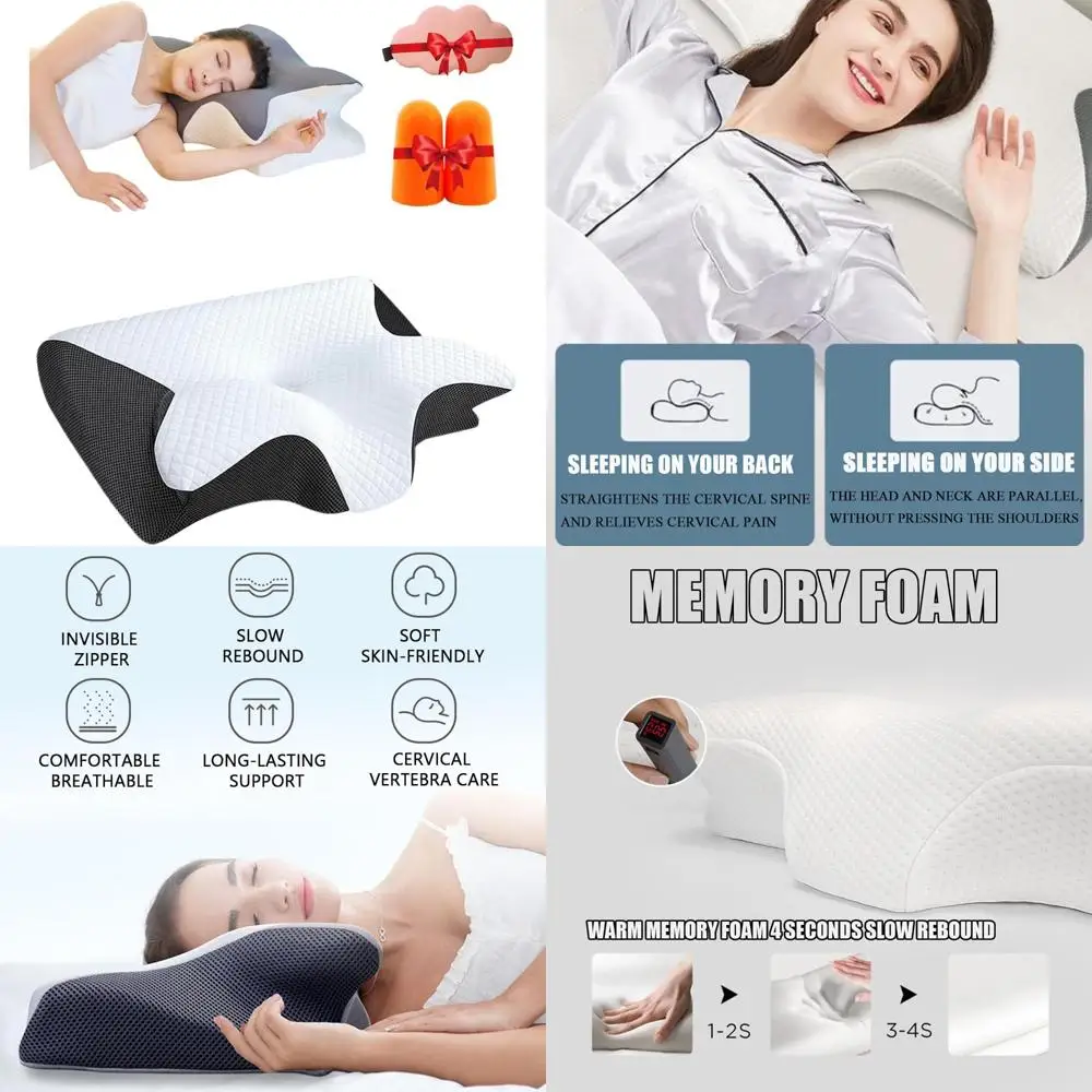 Slumblr Cervical Neck Support Pillow - Contour Design for Comfort and Pain Relief