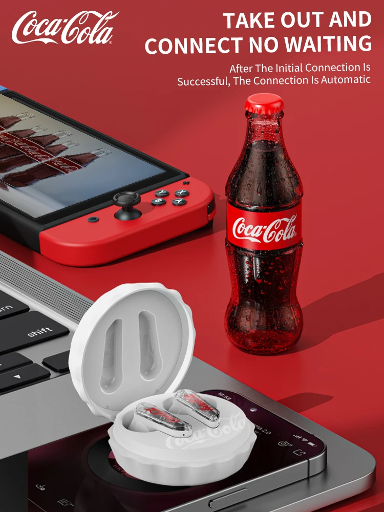 Coca-Cola Bottle Caps TWS Auriculares inalámbricos Auriculares Bluetooth 5.4 Auriculares impermeables con micrófono para Xiaomi iPhone Auriculares