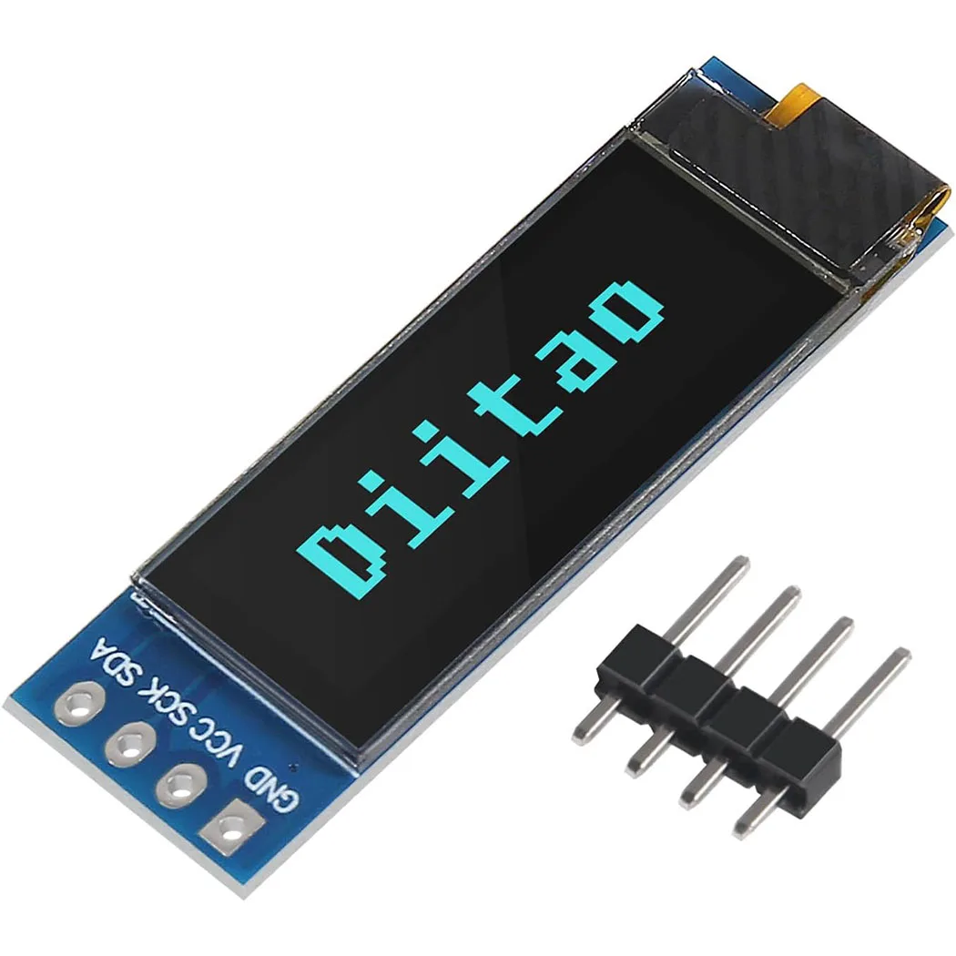 0.91'' LCD Display Modules 0.91inch IIC I2C OLED Display I2C OLED Screen Driver DC 3.3V/5V for Arduino(Blue Display)
